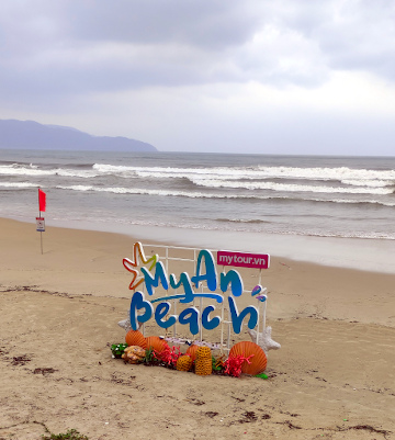 My An beach i Da Nang en regnfylt ag i oktober.