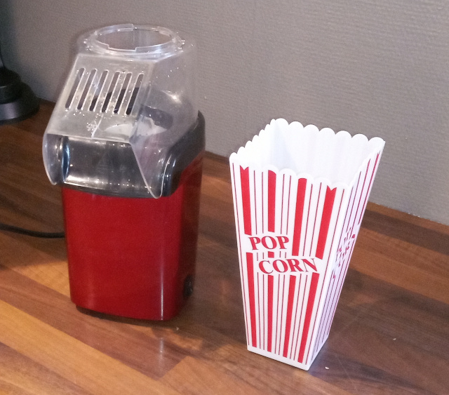 Popcorn maskin til hjemmebruk.